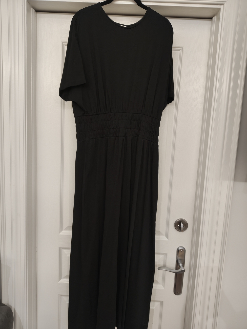 H&M Black Maxi Dress with Smocked Waist